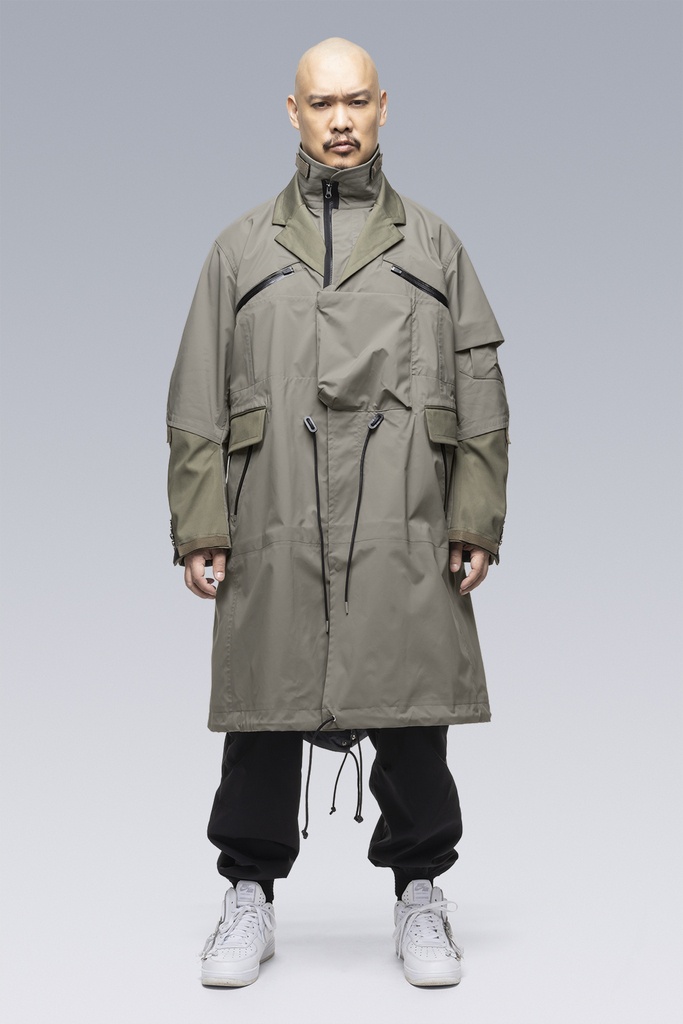 SAC-J2760 sacai / ACRONYM Trench Coat Alpha Green - 1