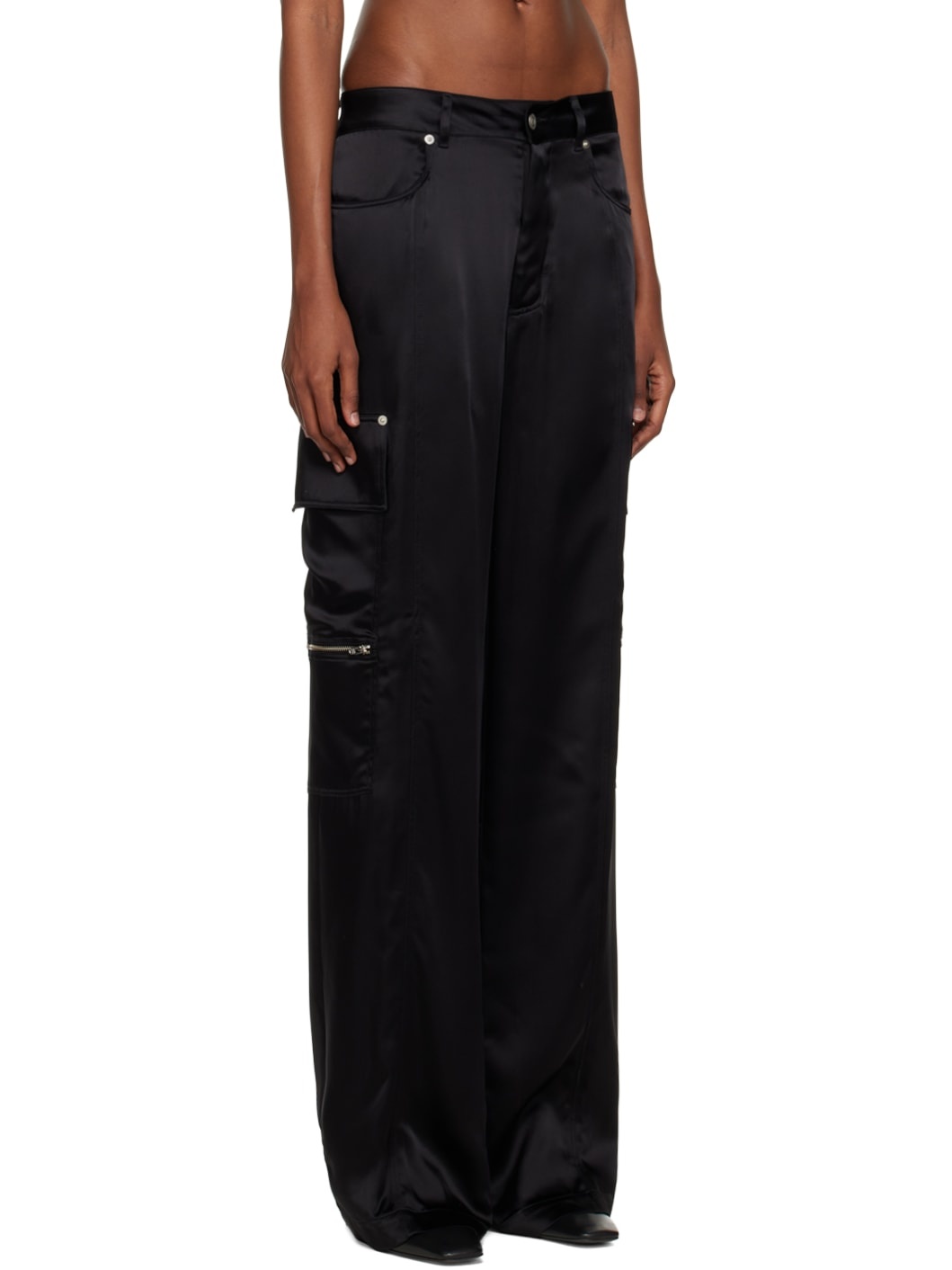 Black Skater Cargo Pants - 2