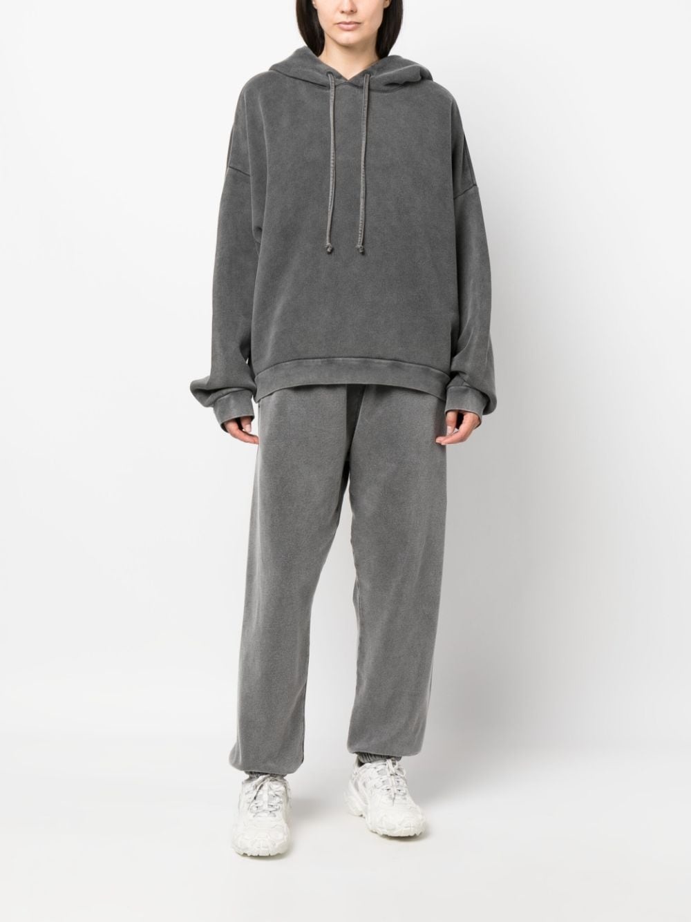 logo patch cotton hoodie - 3