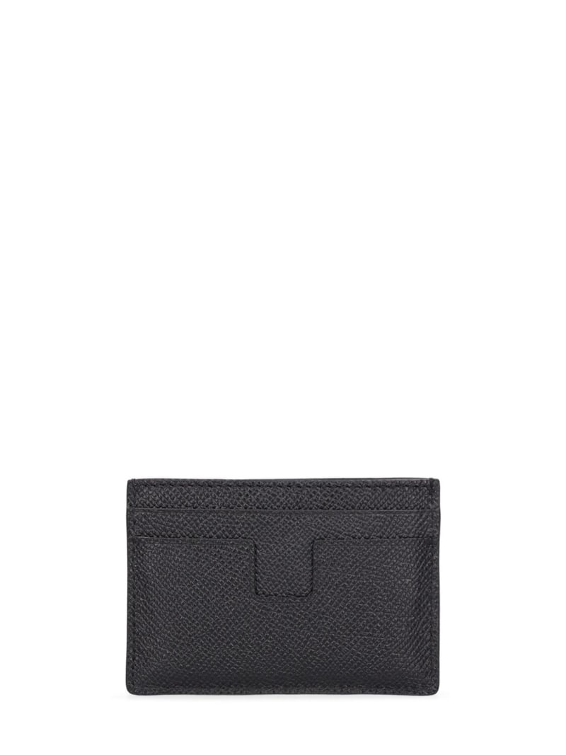 Small grain Saffiano leather card case - 2