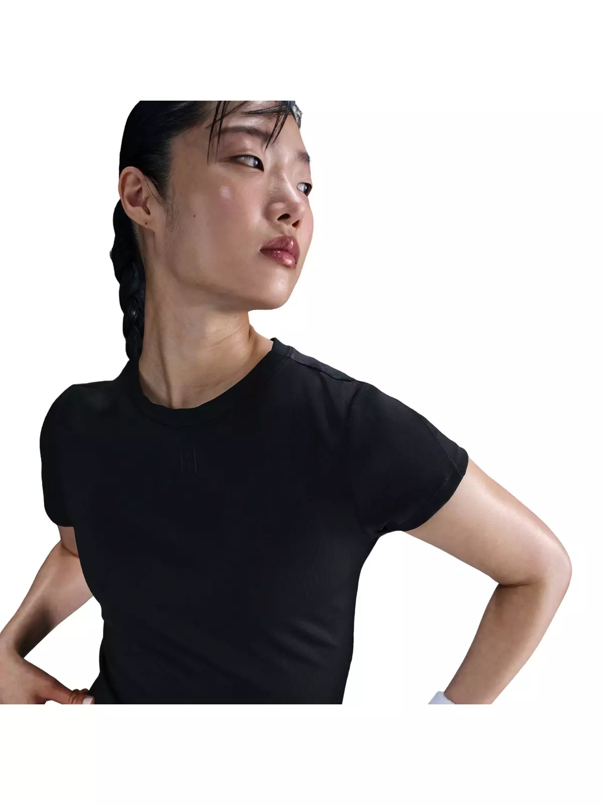 Court Women's Advantage Dri-FIT Short-Sleeve Tennis Top-Black - 6