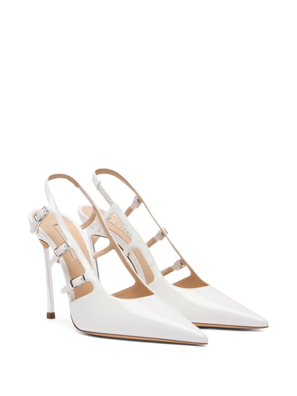 100mm slingback pointed-toe heeled pumps - 2