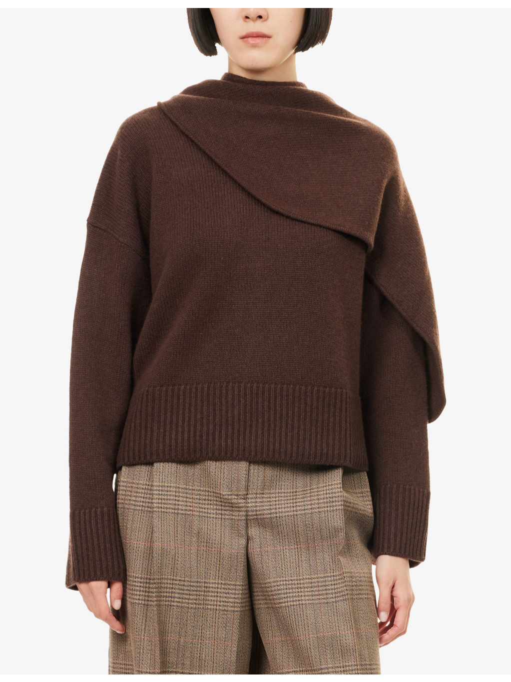 Elson Round-Neck Wool and Cashmere-Blend Scarf Jumper - 3