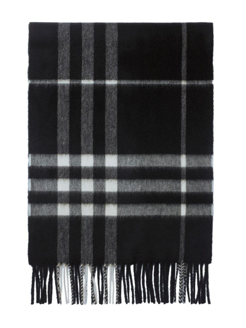 Burberry check cashmere scarf outlook