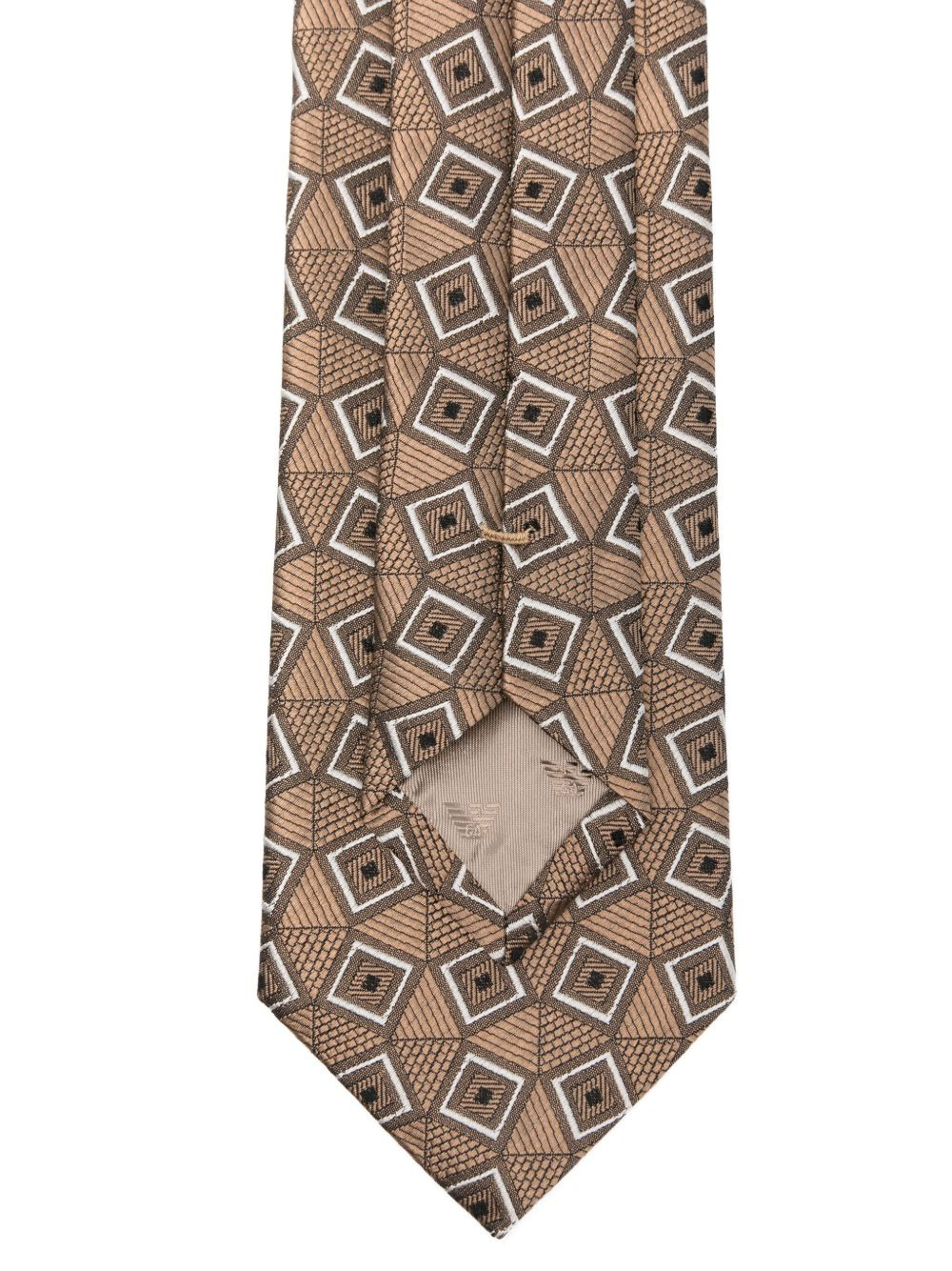 pattern-jacquard silk tie - 2