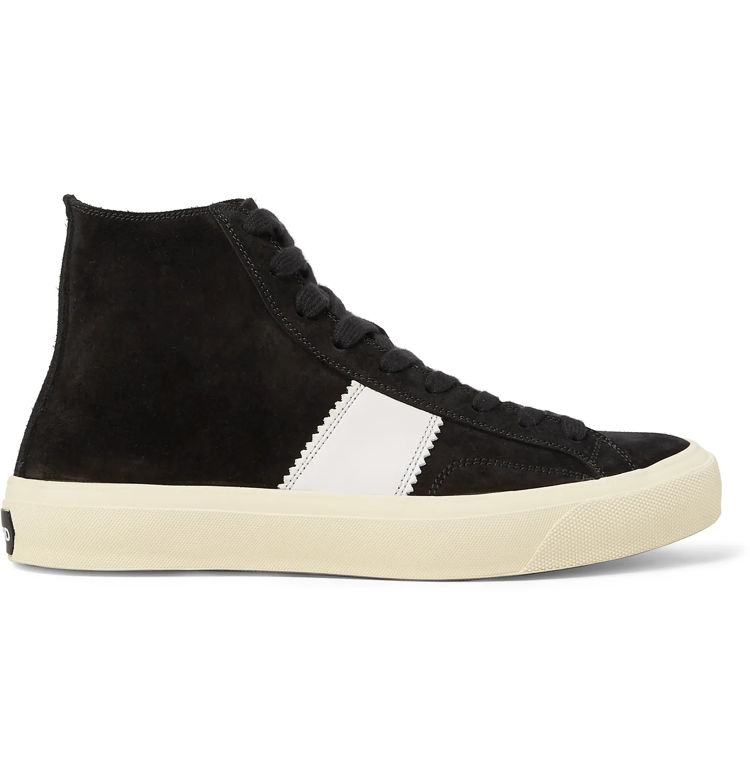 Cambridge Leather-Trimmed Suede High-Top Sneakers - 1