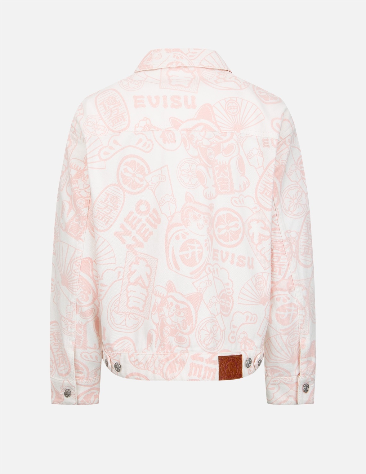 ALLOVER EVISU SQUAD DISCHARGE-PRINT DENIM JACKET - 2
