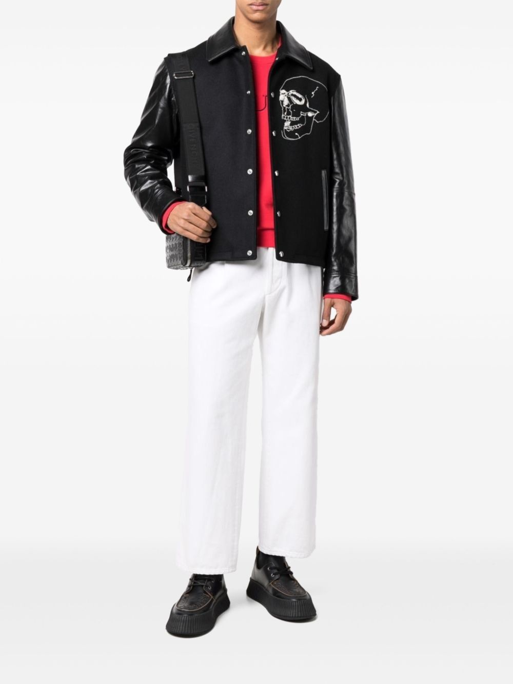 skull-embroidered jacket - 2