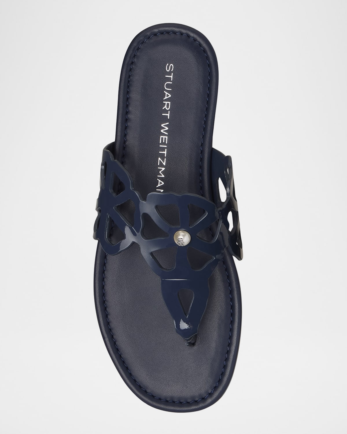 Jasmine Patent Cutout Thong Sandals - 4