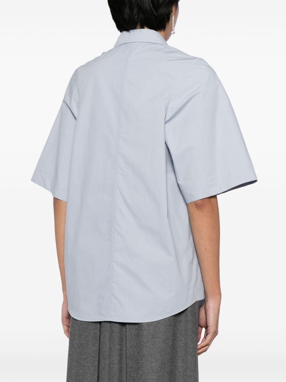 pointed-collar cotton shirt - 4
