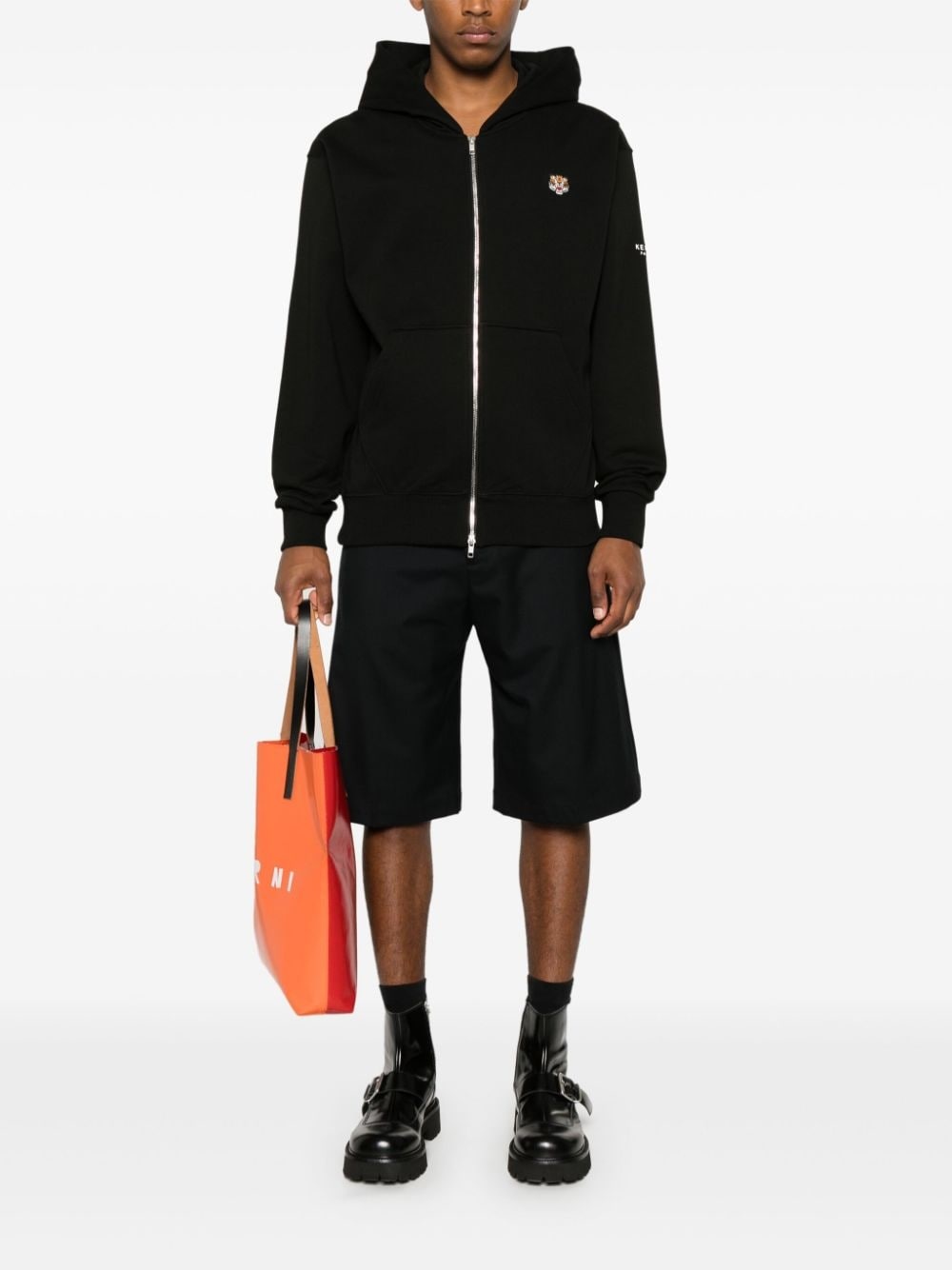 Lucky Tiger-motif zip-up hoodie - 2