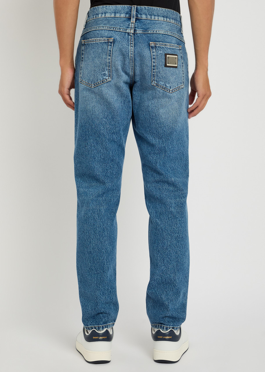 Dolce & Gabbana Distressed Slim-leg Jeans - 3