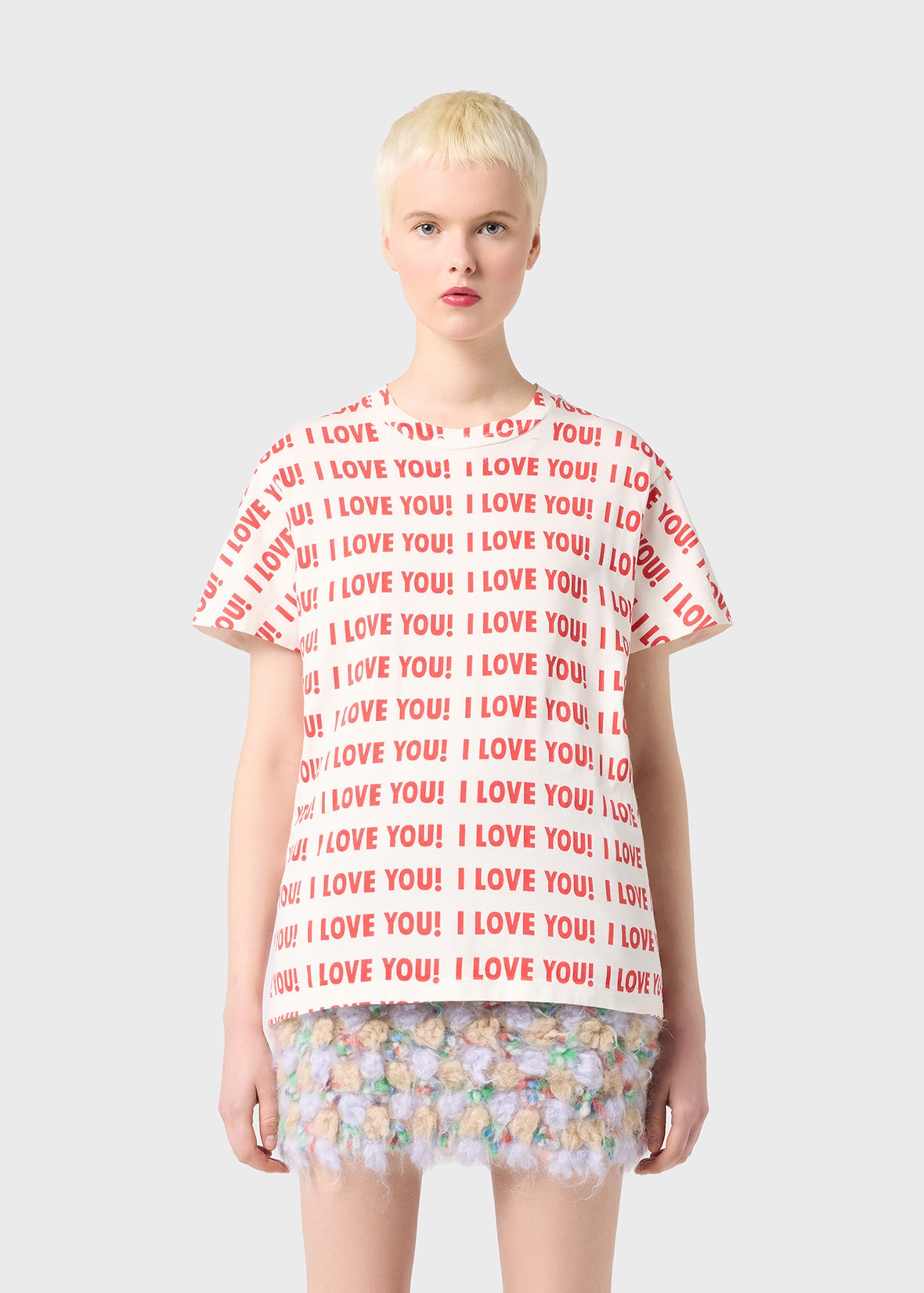 VISCOSE SWEATER WITH I LOVE YOU! PRINT - 3