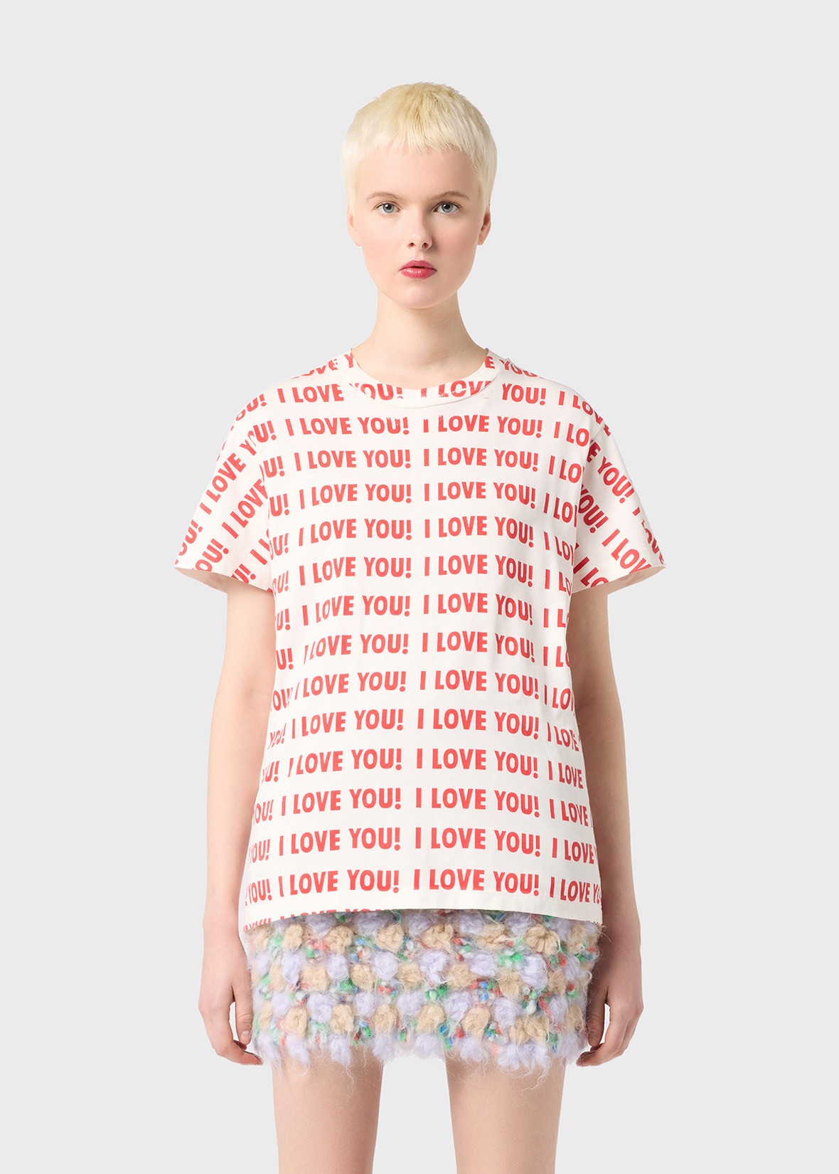 VISCOSE SWEATER WITH I LOVE YOU! PRINT - 3