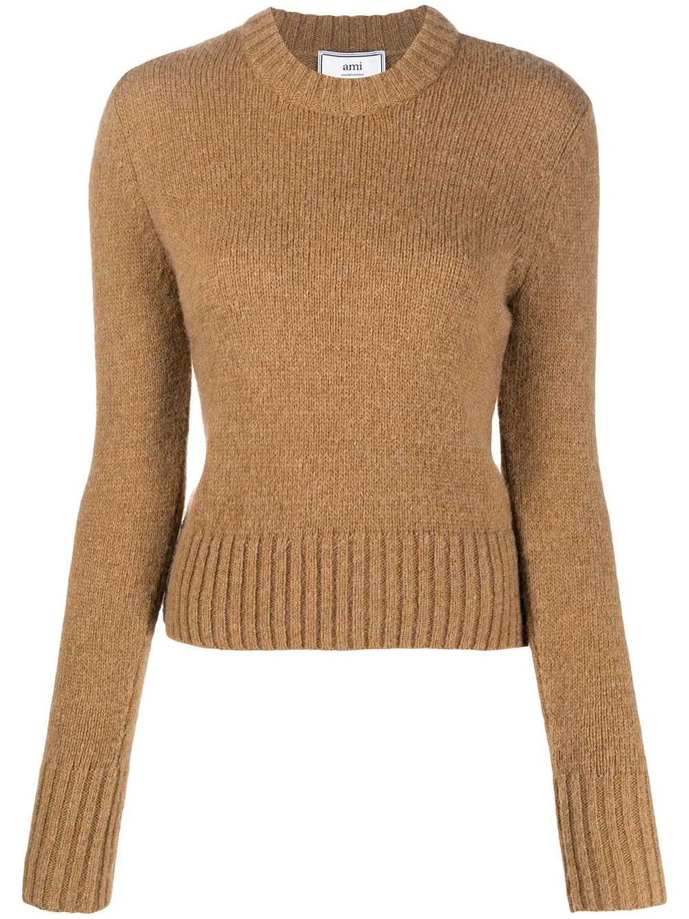 ribbed crewneck jumper - 1