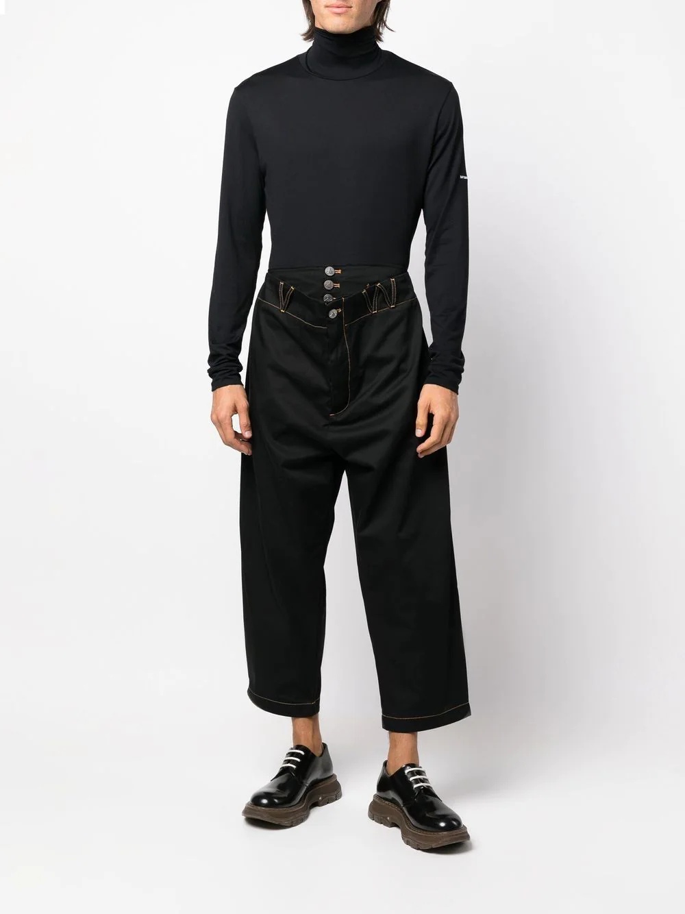 high-waist wide-leg trousers - 2