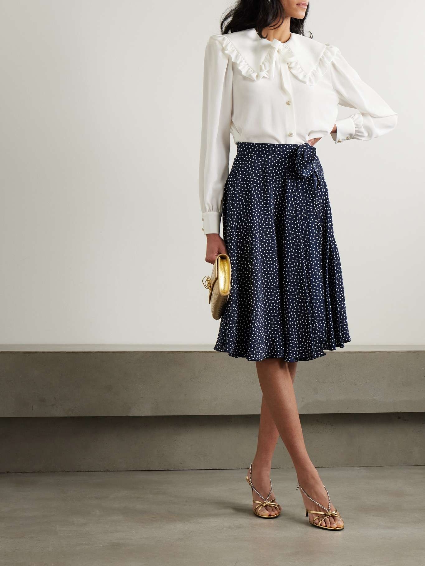 【関税込み】ALESSANDRA RICH Pleated skirt SEQUIN LONG SKIRT – Alessandra Rich