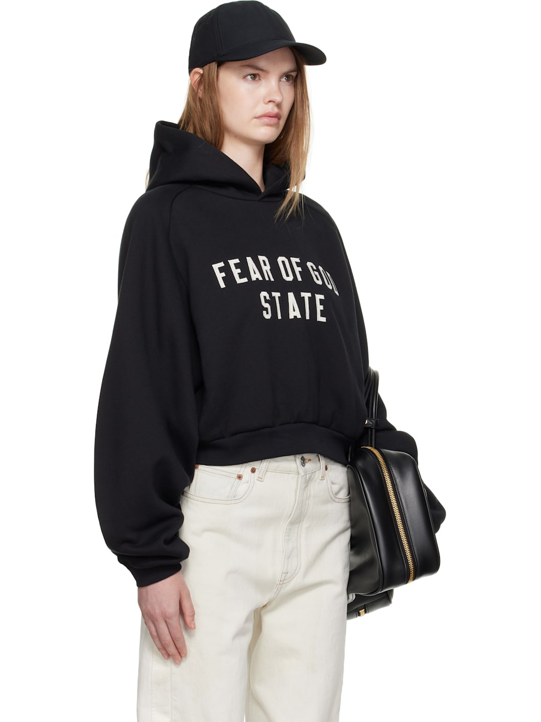 Black Fleece Raglan Hoodie - 2