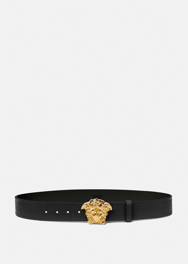 La Medusa Greca Leather Belt 4 cm 1