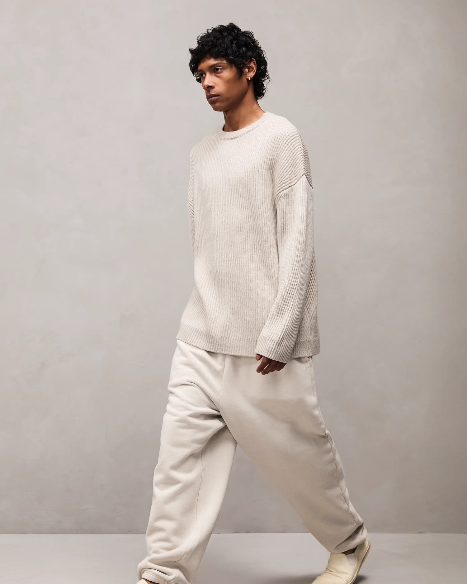 OVERSIZE KNIT CREWNECK BEIGE - 7
