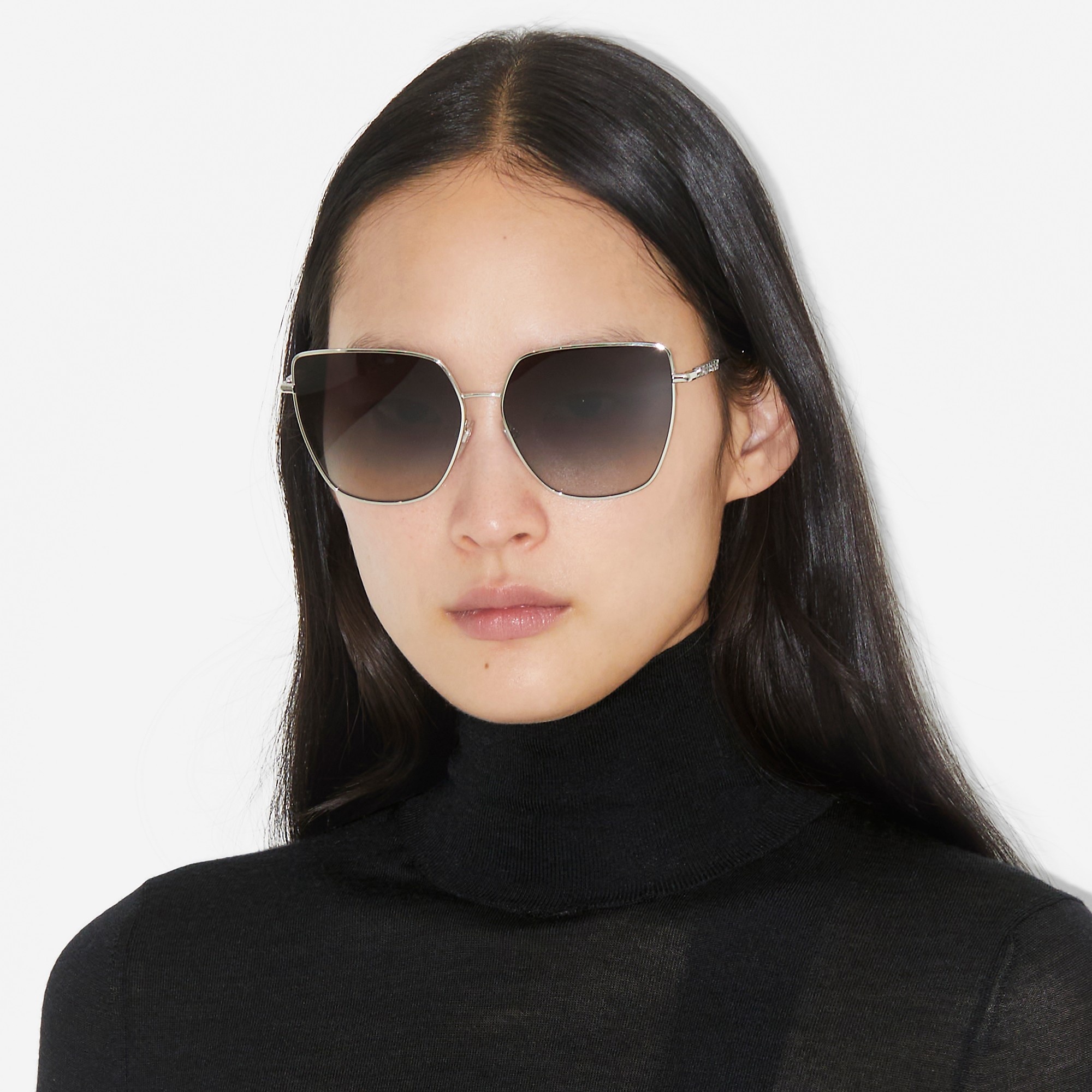 Oversized Cat-eye Frame Sunglasses - 4