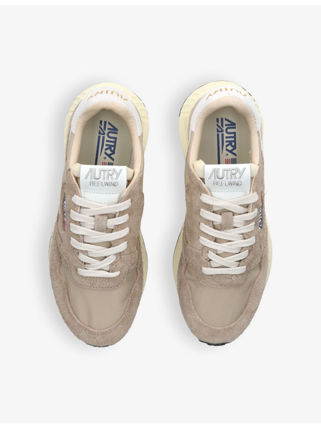 Reelwind panelled suede and leather low-top trainers - 2