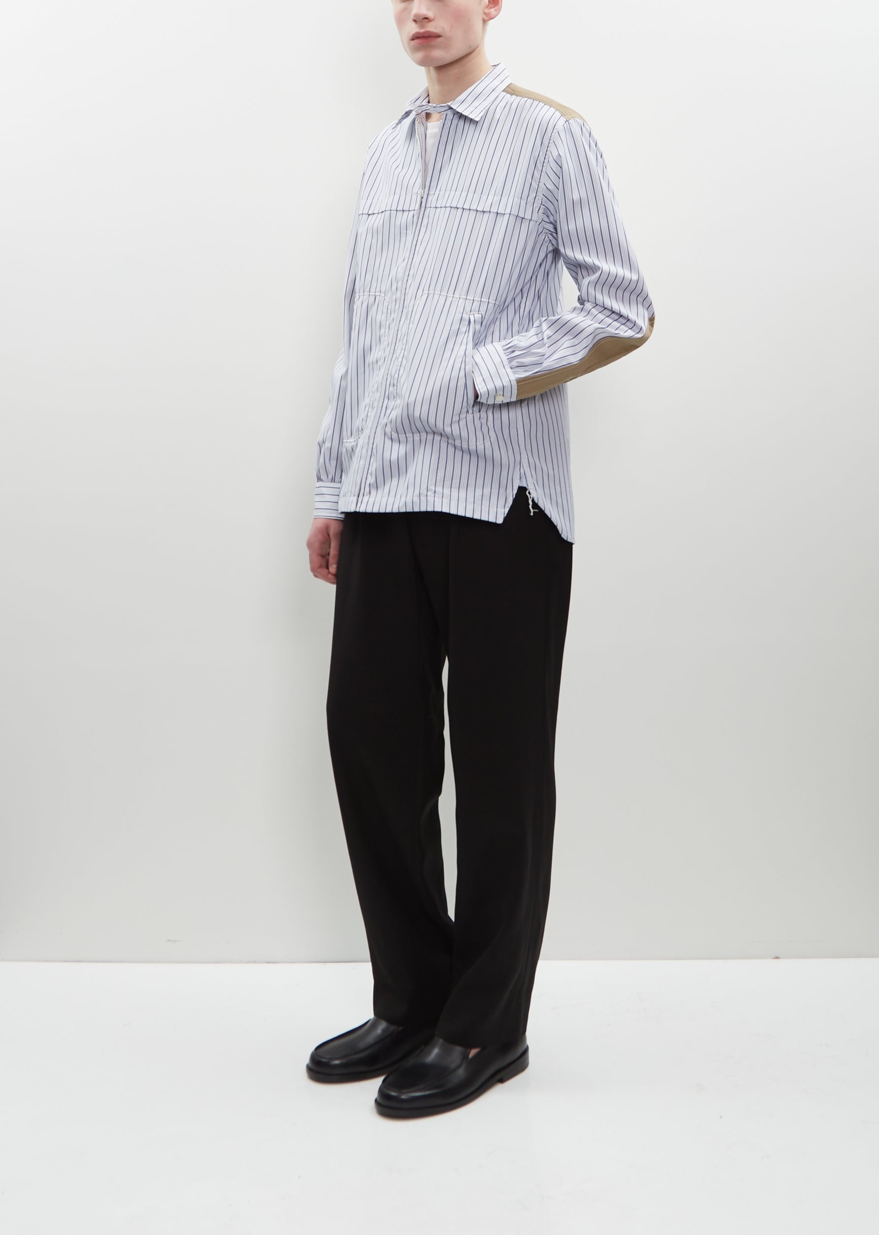 Cotton Stripe x Linen Shirt - 4