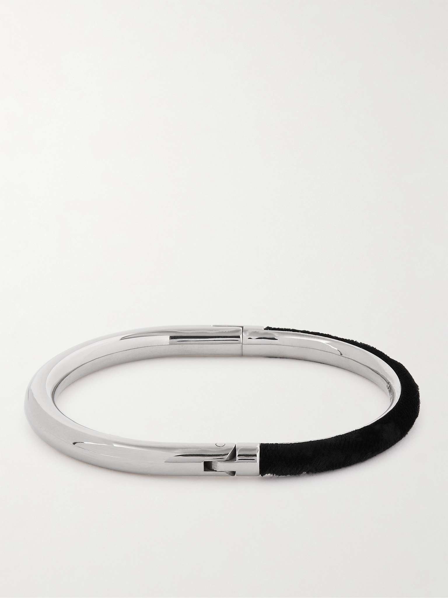 Silver-Tone Velvet Bracelet - 3