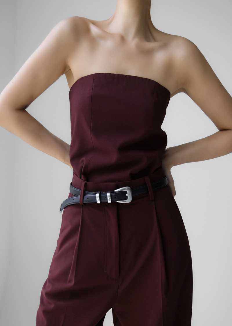 Abbie Strapless Top - Burgundy 5