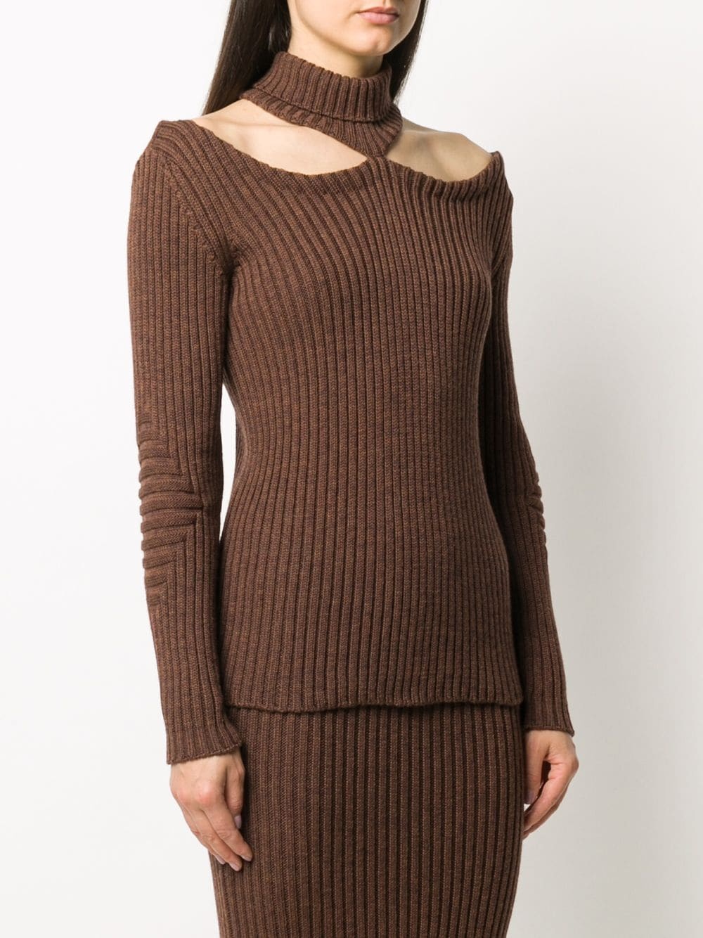 speckled cut-out jumper - 3