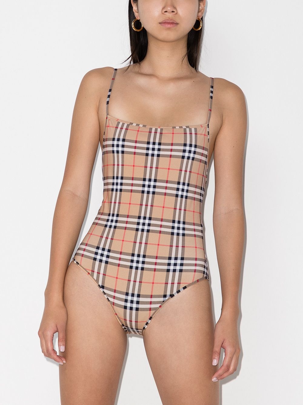 Vintage Check pattern swimsuit - 2