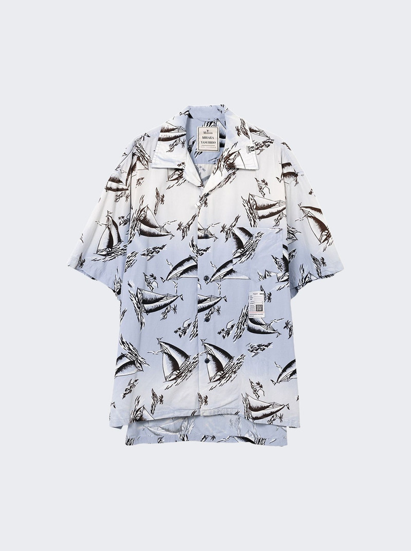 Vintage Like Aloha Shirt Light Blue 1