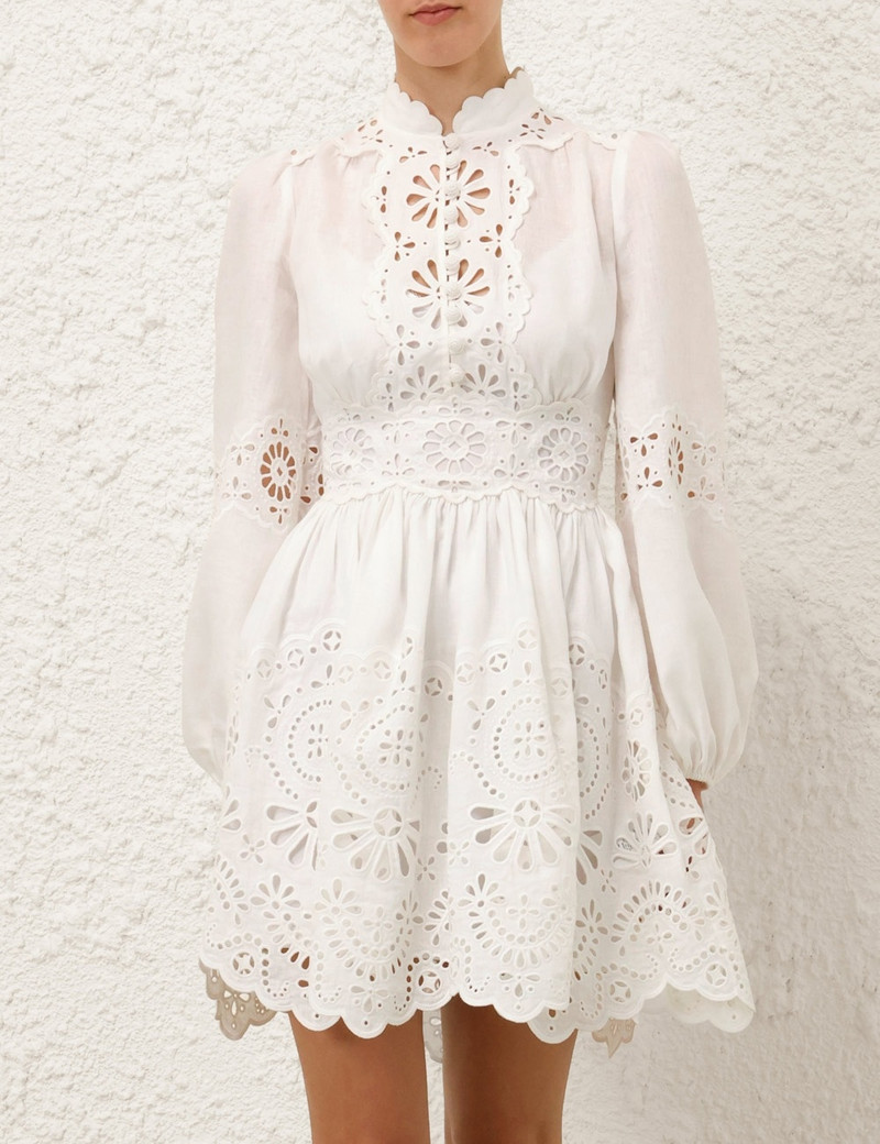 Zimmermann ACACIA BRODERIE MINI DRESS outlook