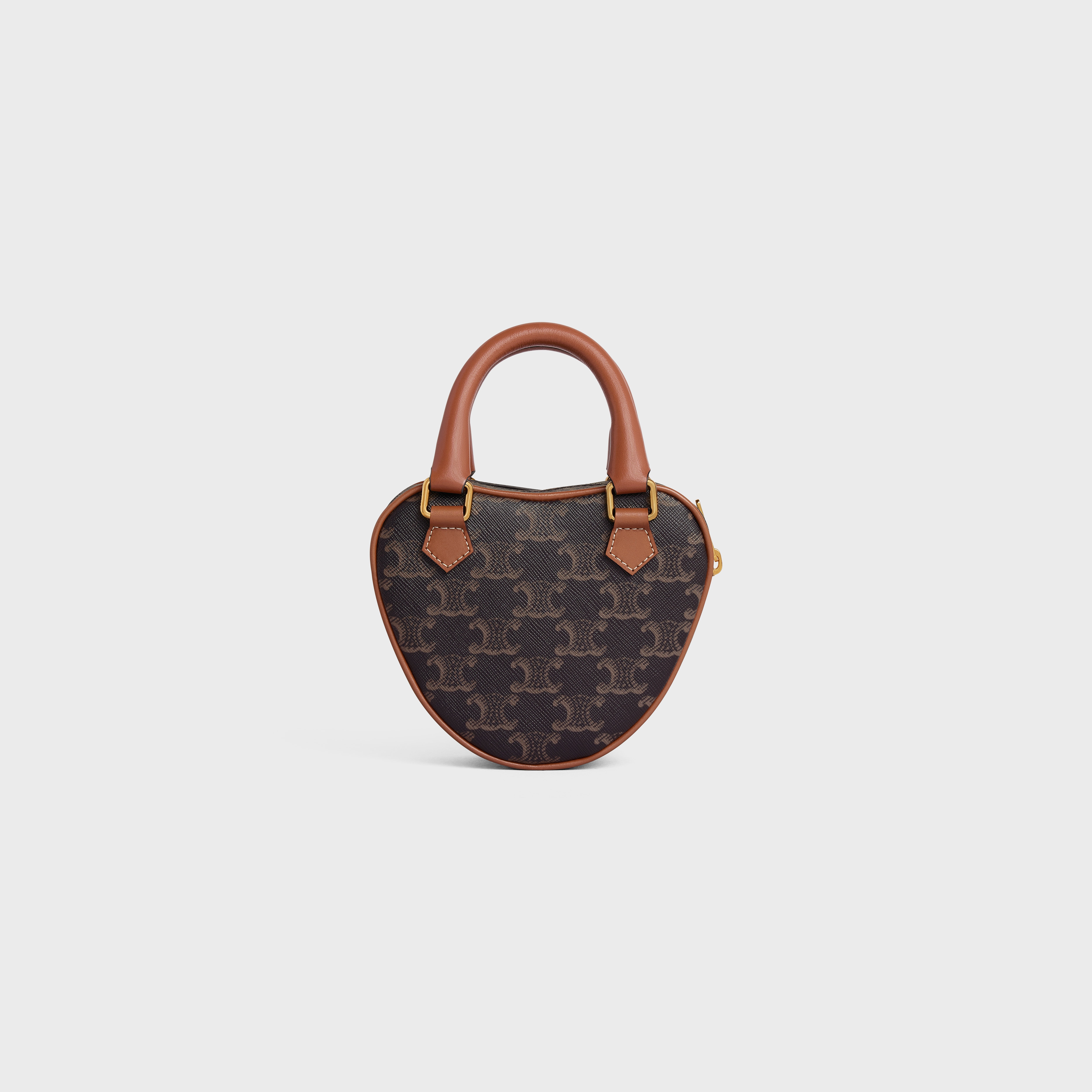 MEDIUM CELINE HEART in Triomphe Canvas and calfskin - 3