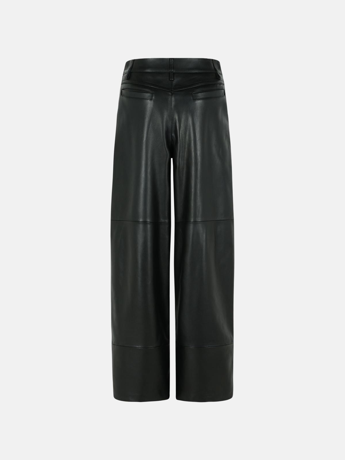 'GARBO' BLACK NAPPA LEATHER PANTS - 3