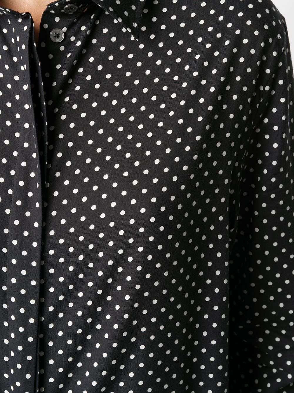 polka-dot long-sleeved shirt  - 5