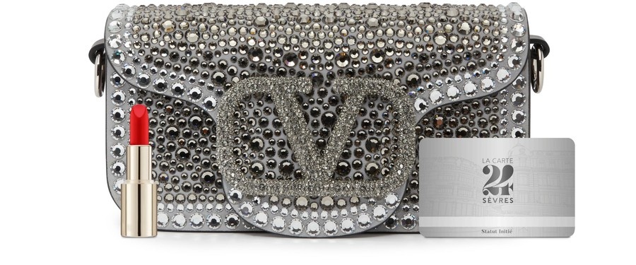 Small Locò rhinestone shoulder bag - 9