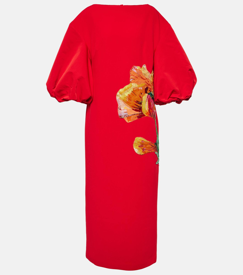 Amira embroidered floral midi dress - 1