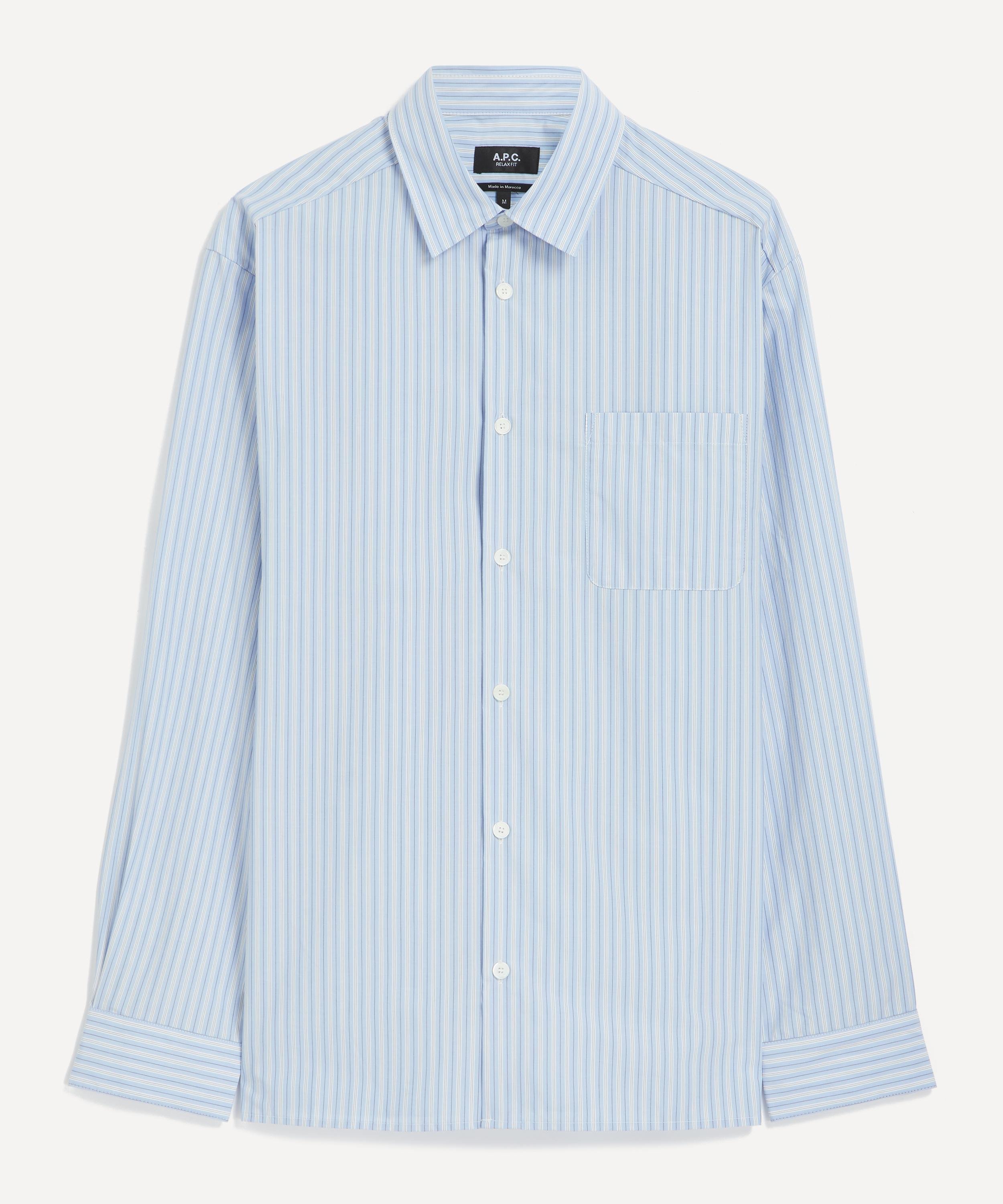 Malo Blue Striped Cotton Shirt - 1