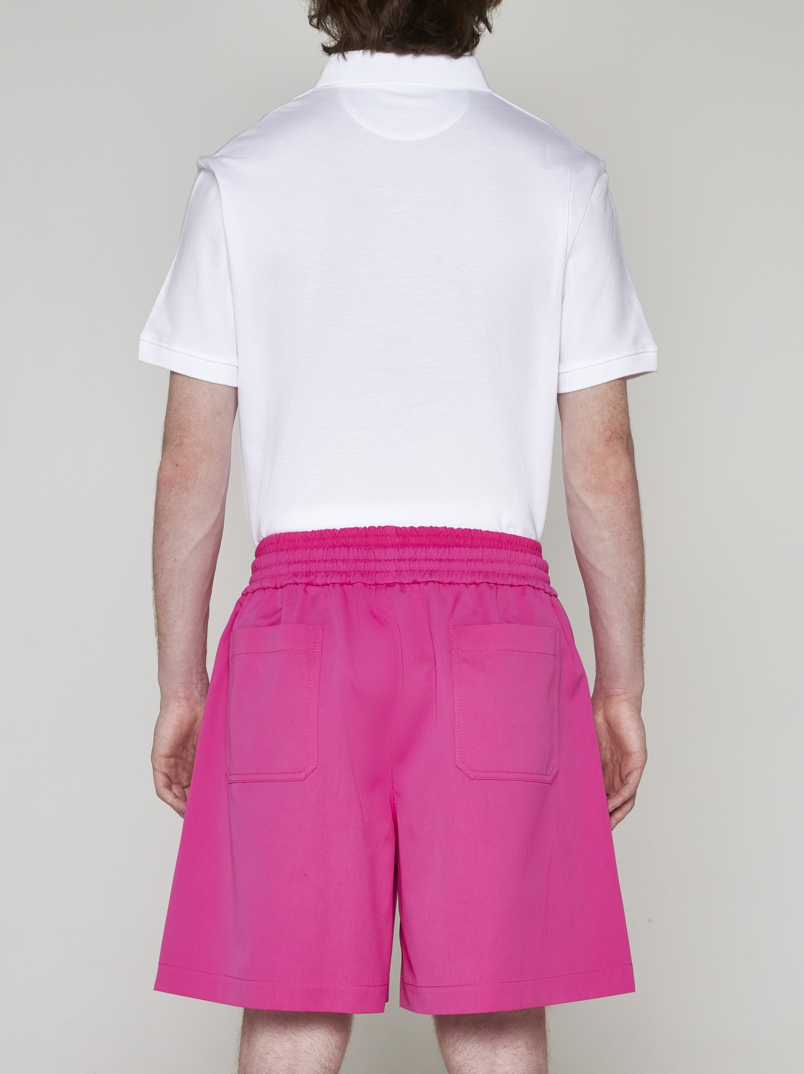 Valentino logo cotton shorts - 4