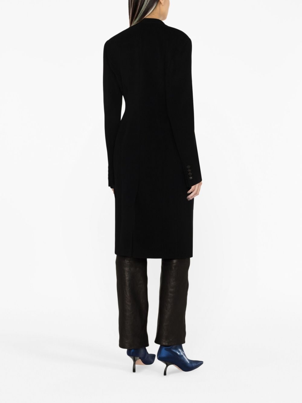 double-breasted wool coat - 3
