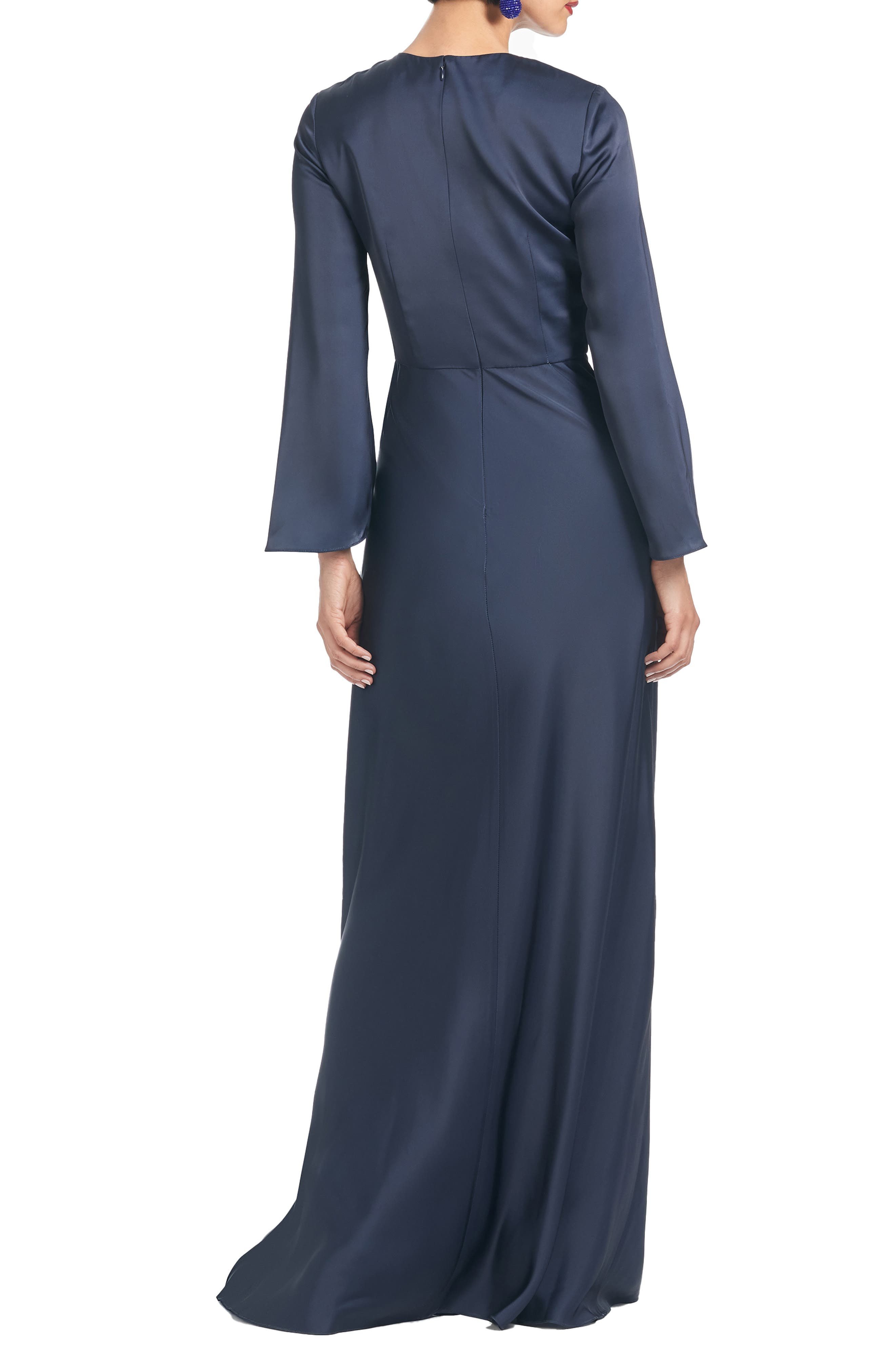 Sachin & Babi Alex Satin Crepe Gown in Midnight Corsage at Nordstrom - 2
