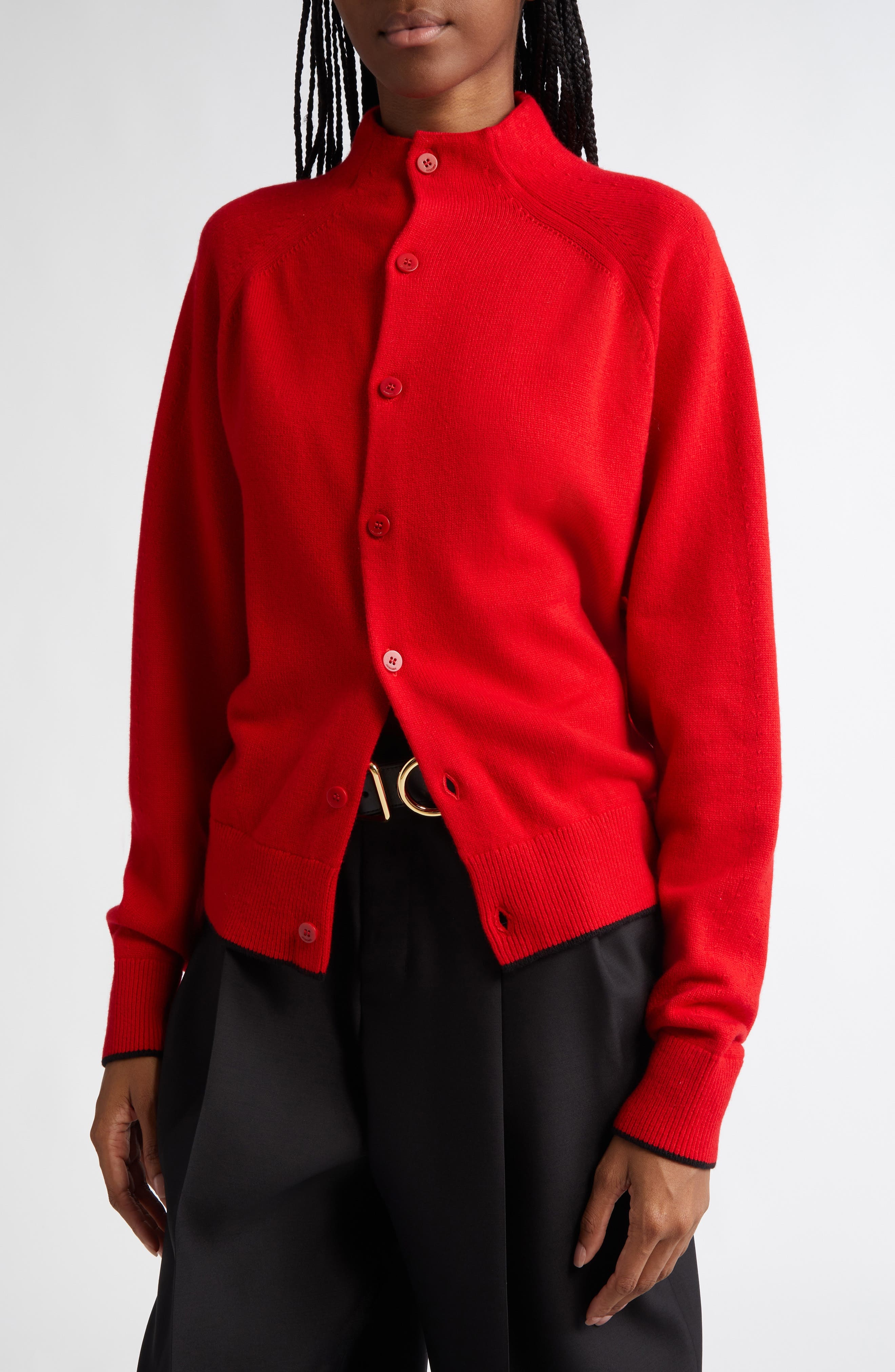 Jacquemus Le Cardigan Cashmere Cardigan in Red at Nordstrom - 5