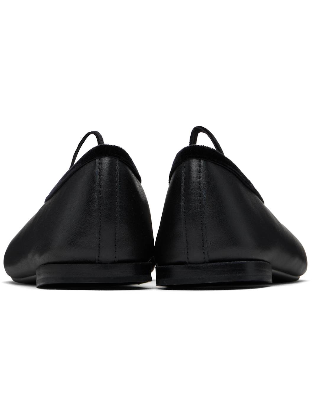 Black Lilouh Rubber Sole Mary Jane Ballerina Flats - 2