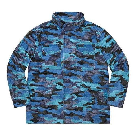 Supreme Logo Camo M-65 Jacket 'Blue Black' SUP-SS21-521 - 1