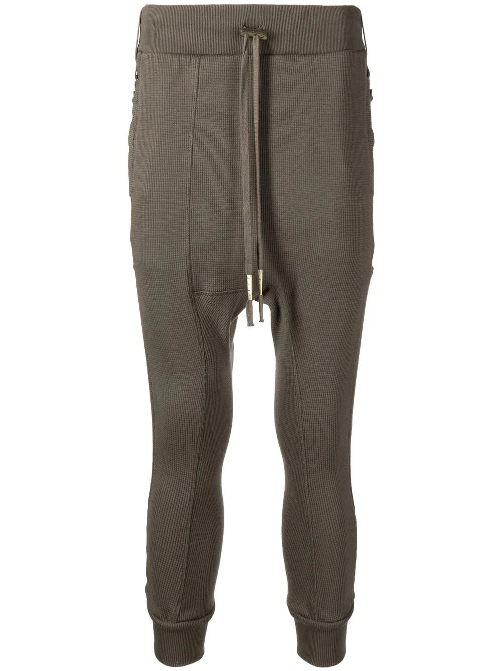 drawstring-fastening waistband trousers - 1