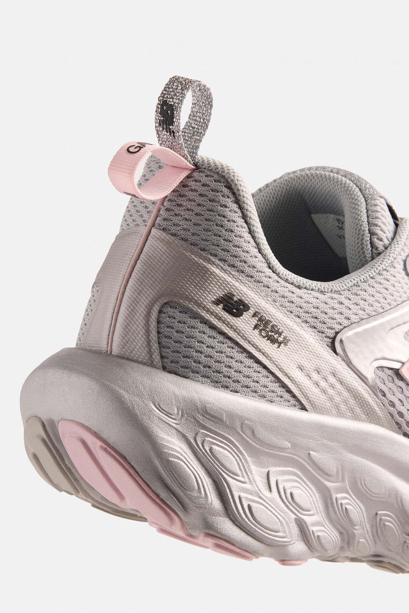 GANNI GANNI X NEW BALANCE SILVER AND PINK FFT TRAINERS