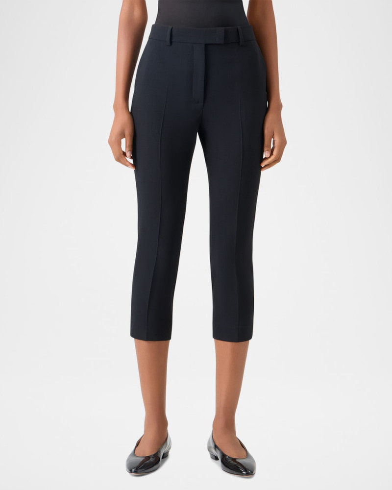 AKRIS Flavi Skinny-Leg Crop Trousers outlook