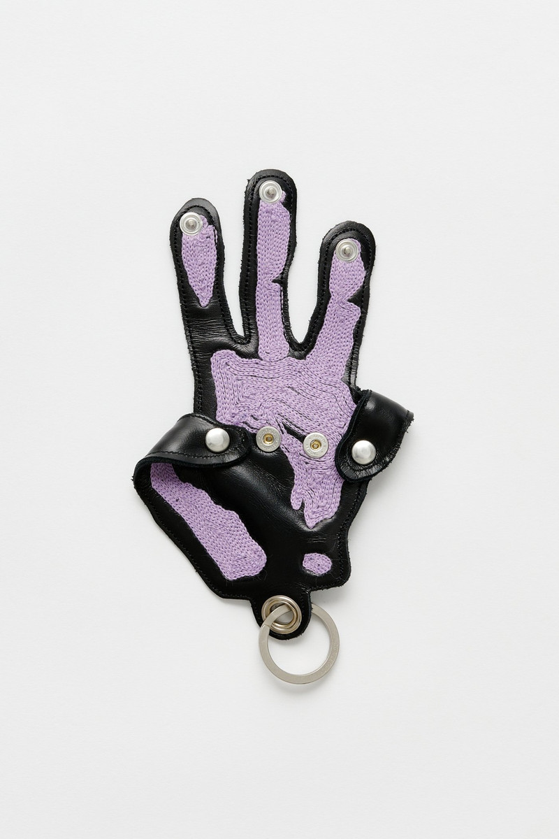 Hand Keyring Black Leather 4