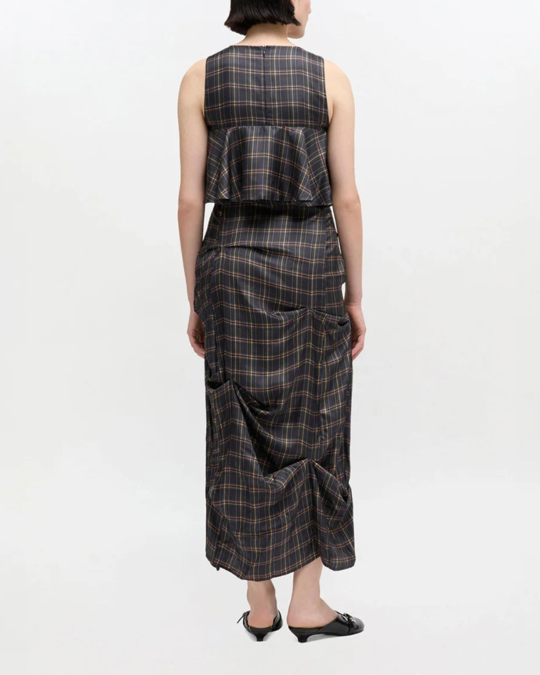 CHECK RUFFLE DRESS - 3